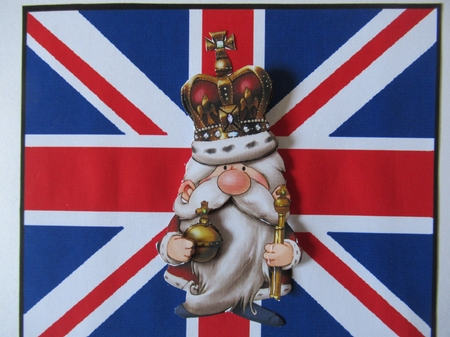 Coronation Gnome Decoupage Sheet by Davina Rundle