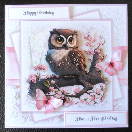 Owl in Cherry Blossom Bumper Set by Davina Rundle