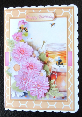 Honey Bees - 5 x 7 Decoupage Card Mini Kit by Davina Rundle