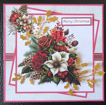 Christmas flowers 7x7 by Davina Rundle