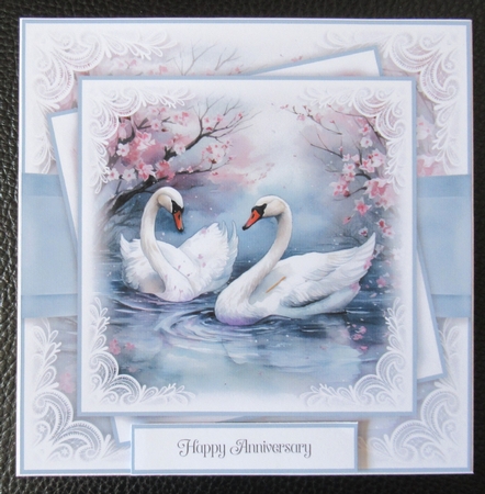 Swans in Cherry Blossom No.1 by Davina Rundle