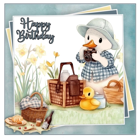 Ducks Picnic Mini Kit #1   **Includes card front with no text or decoupage**   by Davina Rundle