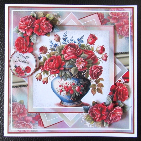 Vase Of Roses Mini Page Kit by Davina Rundle