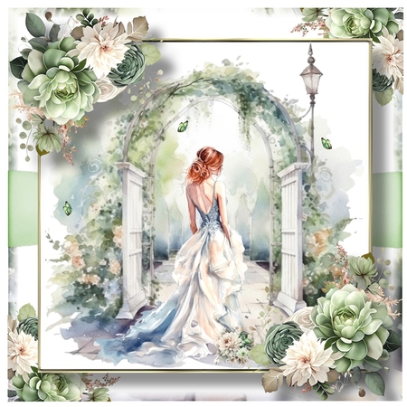 Beautiful Bride At The Floral Arch by Davina Rundle