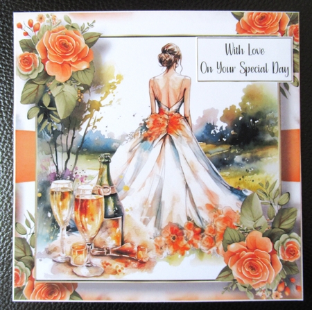 Beautiful Bride & Champagne by Davina Rundle