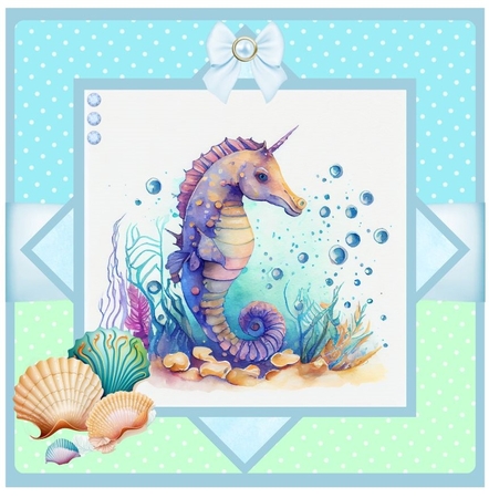 Seahorses and Seashells by Davina Rundle