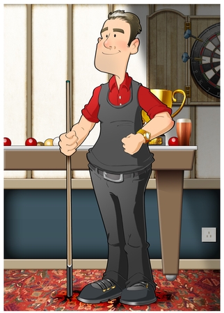 Snooker Dude 2 by Davina Rundle