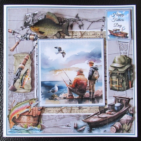 Dad And Son Fishing Mini Page Kit by Davina Rundle