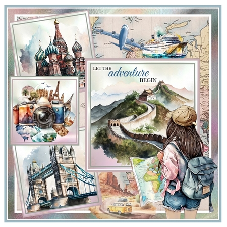 Let The Adventure Begin Mini Page Kit by Davina Rundle
