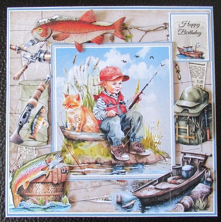 Boy Fishing 02 Mini Page Kit by Davina Rundle