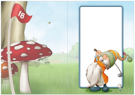 Golf Gnome Insert by Davina Rundle