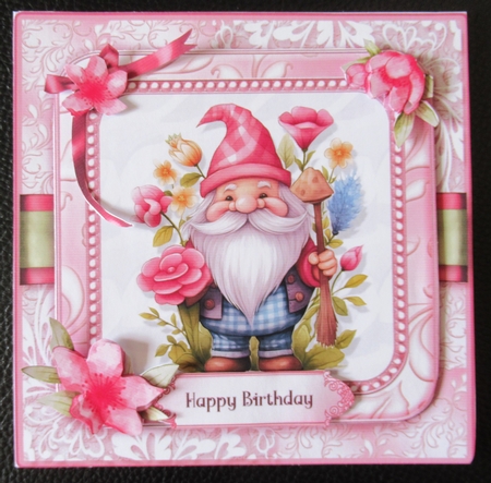 Garden Gnomes Card Front & Toppers by Davina Rundle
