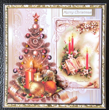 Christmas candles and baubles 7x7 by Davina Rundle
