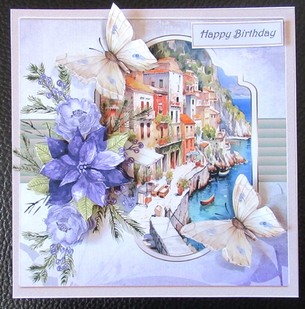 Cliff side village 7x7 by Davina Rundle