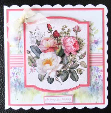 Vintage roses 7x7 by Davina Rundle