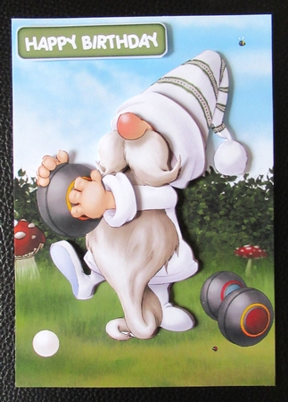 Lawn Bowls Gnome by Davina Rundle