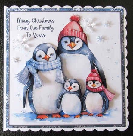 Merry Christmas Family - Penguins by Davina Rundle