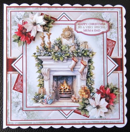Christmas Fireplace 02 Mini Page Kit  by Davina Rundle
