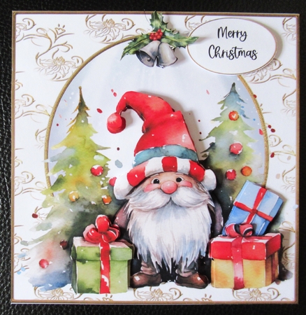 Christmas Gnome & Presents 1 by Davina Rundle