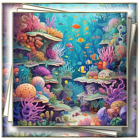 Colourful Coral Reef 6 by Davina Rundle