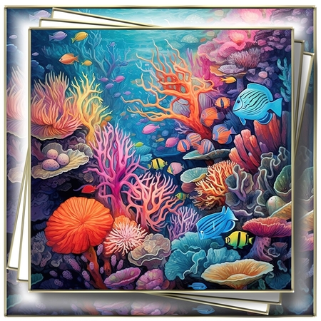 Colourful Coral Reef 5 by Davina Rundle