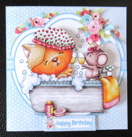 7x7 Bath time bubbles by Davina Rundle