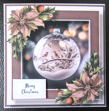 Bird In Snowy Christmas Bauble 2 by Davina Rundle