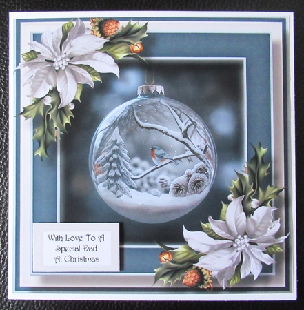 Bird In Snowy Christmas Bauble 3 by Davina Rundle