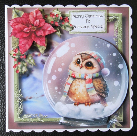 Gorgeous Owl Snowglobe 2 by Davina Rundle