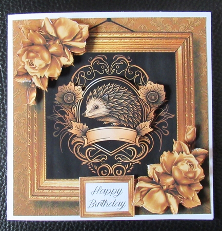 Picture Perfect - Gold Art Nouveau - Hedgehog by Davina Rundle