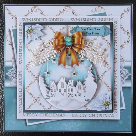 Snow Scene Bauble by Davina Rundle
