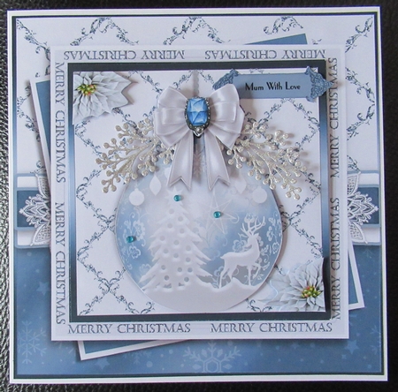 Snow Deer Bauble by Davina Rundle