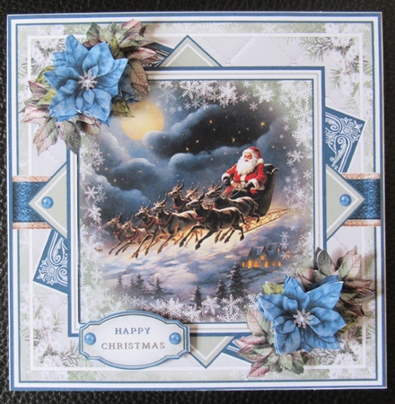 Santa And Sleigh Mini Page Kit by Davina Rundle