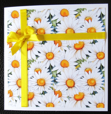 Watercolor Daisy Flowers 8x8 Backgrounds by Davina Rundle