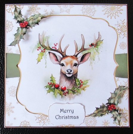 Watercolour Christmas Reindeer Multi Topper Kit by Davina Rundle