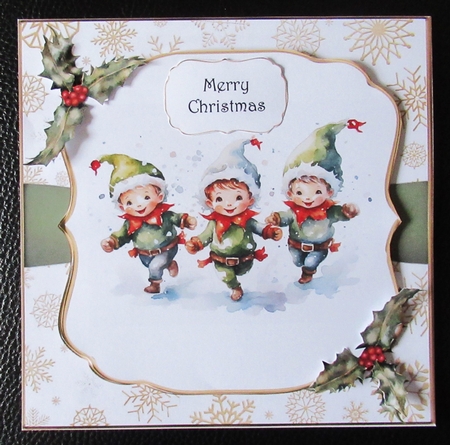 Watercolour Christmas Elves Multi Topper Kit by Davina Rundle