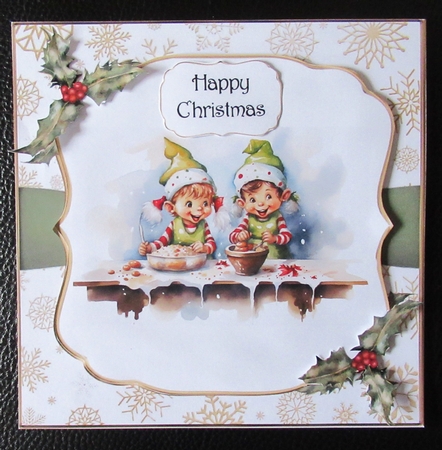 Watercolour Christmas Elves Multi Topper Kit by Davina Rundle