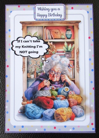 Taking my knitting A5 by Davina Rundle
