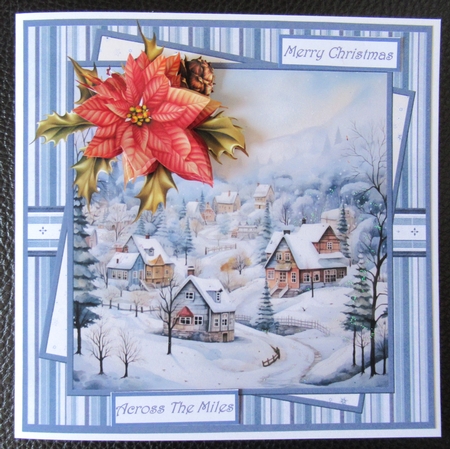 Vintage Christmas village 7x7 by Davina Rundle