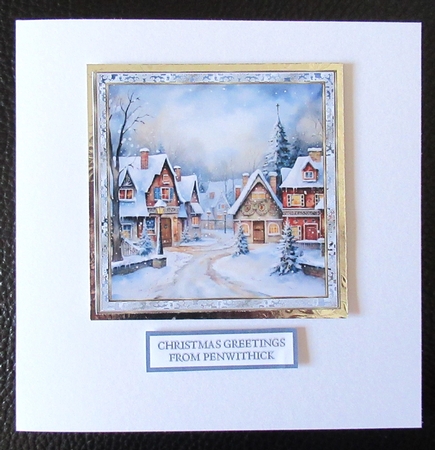 Winter Christmas village toppers by Davina Rundle
