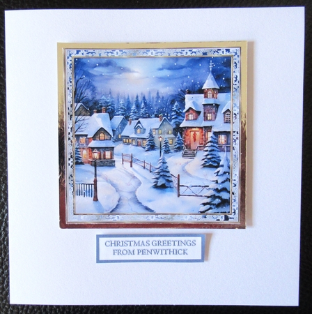 Winter Christmas village toppers by Davina Rundle