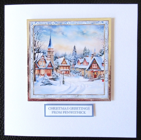 Winter Christmas village toppers by Davina Rundle
