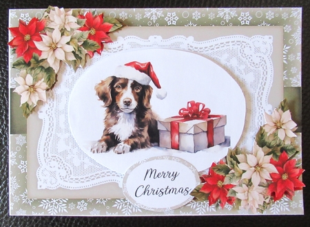 Christmas Dogs A5 Landscape Multi Topper Kit by Davina Rundle