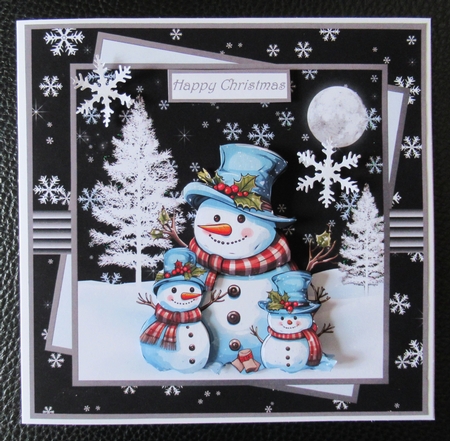 Snowman family 7x7 by Davina Rundle