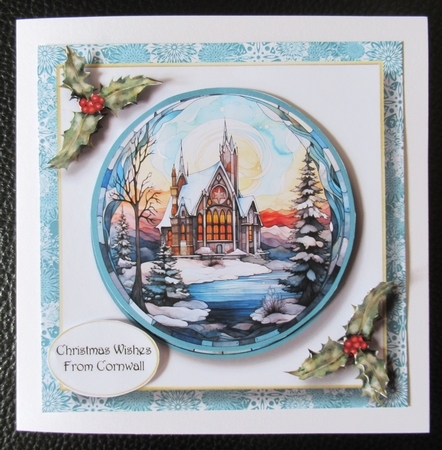 Christmas Church Circle Stained Glass Christmas Multi Topper Kit by Davina Rundle