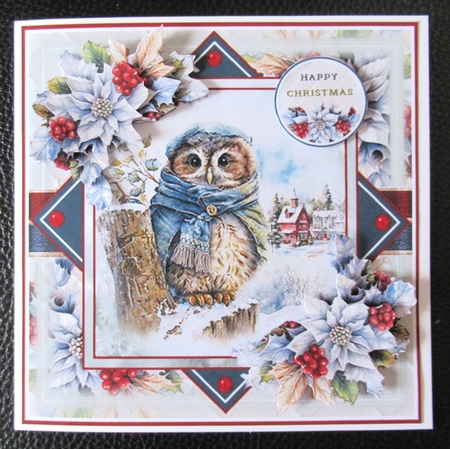 Cute Festive Owl Mini Page Kit by Davina Rundle