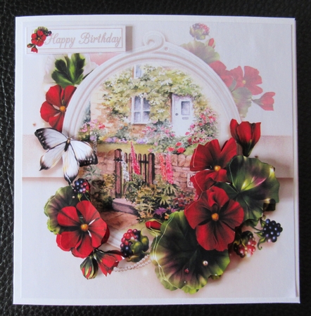 8x8 Floral cottage garden 2 mini kit by Davina Rundle
