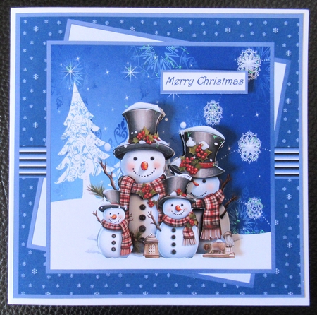 Snowmans Christmas 7x7 by Davina Rundle