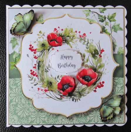Poppy Floral Wreath Multi Topper Kit by Davina Rundle