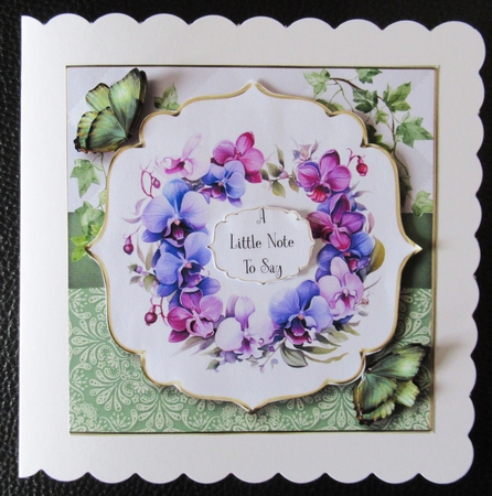 Orchids Floral Wreath Multi Topper Kit by Davina Rundle